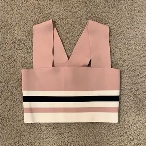 LF pink striped tank top